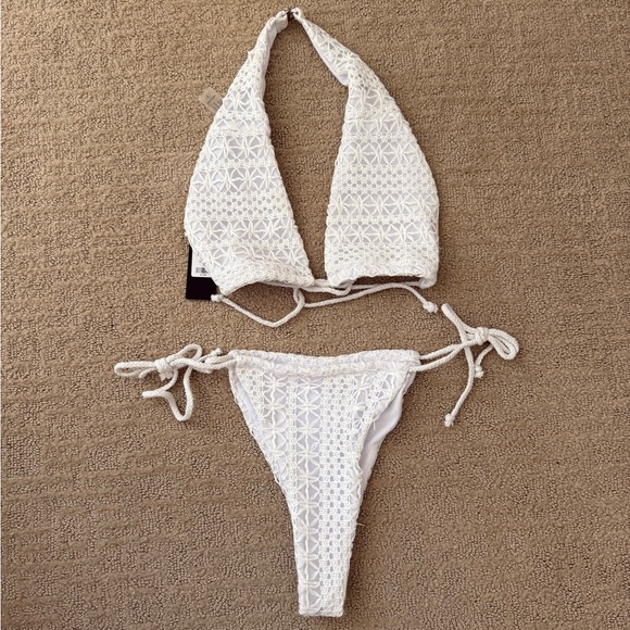 Fashion Nova Other - White Crochet Bikini